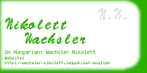 nikolett wachsler business card